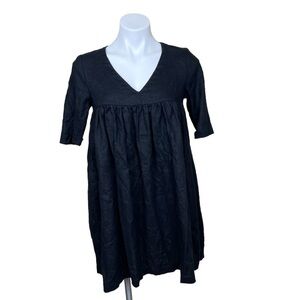 Offon Linen Mini Dress Black
